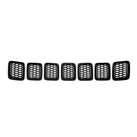 Coast2Coast GI478BLK Grille Overlays for 2017-2018 Jeep Compass - 7 Piece C2C-GI478BLK